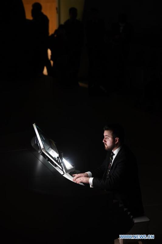 A musician performs at the Fuzhou Strait Cultural Art Center in Fuzhou, southeast China\'s Fujian Province, Dec. 16, 2018. The center held open day activities on Sunday. (Xinhua/Jiang Kehong)