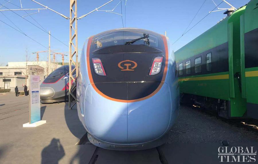 The new Fuxing bullet train will be licensed and put into use in June 2019. It can accommodate a maximum of 613 passengers. The new bullet train uses more homegrown technology than previous models. (Photos: Li Xuanmin/GT)