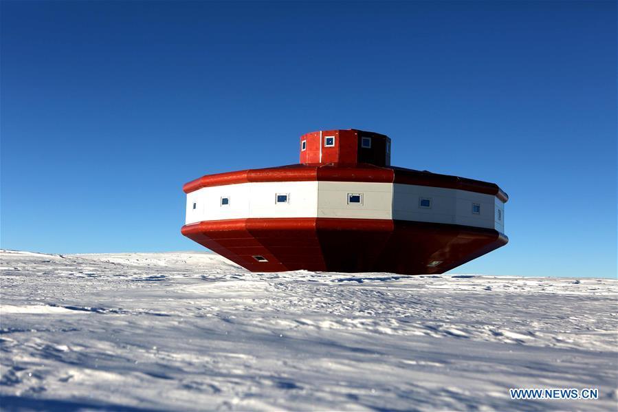 Photo taken on Dec. 26, 2018 shows the main building of China\'s Taishan Station in Antarctica. China started on Wednesday the work of the second phase for the Taishan Station in Antarctica. (Xinhua/Liu Shiping)