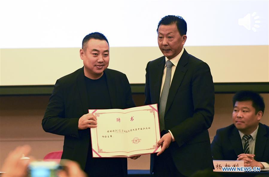 File photo taken on Dec. 1, 2018 shows Liu Guoliang (L) , the former head coach of table tennis team of China is elected as the new president of the Chinese Table Tennis Association. (Xinhua/Tao Xiyi)