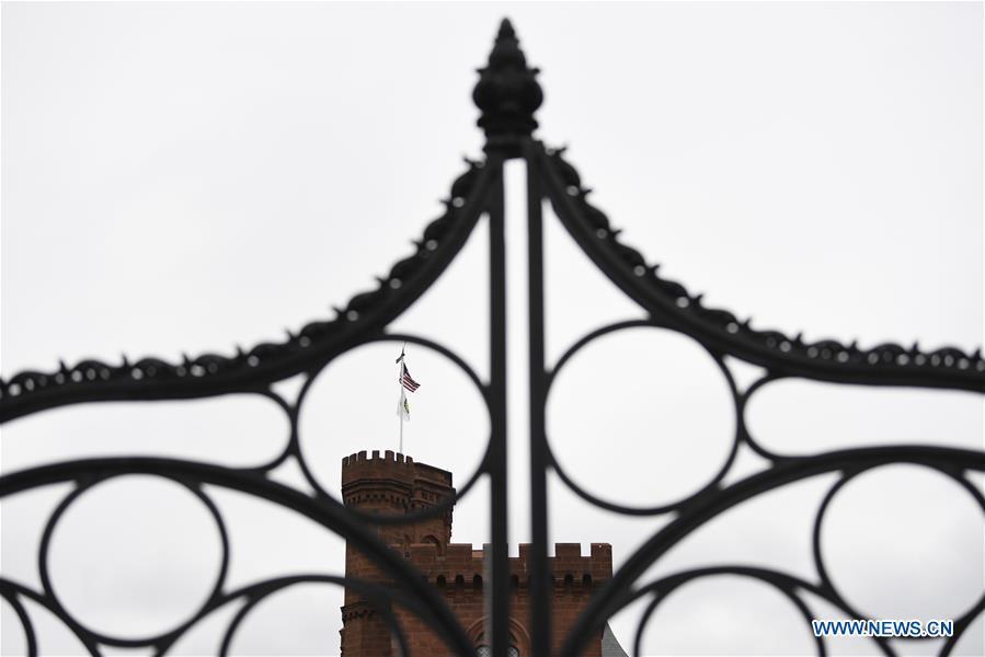 Photo taken on Jan. 2, 2019 shows the Smithsonian Institution Building in Washington D.C., the United States. The 19 Smithsonian museums and the National Zoo in Washington D.C. closed their doors on Wednesday as the partial U.S. government shutdown dragged on. (Xinhua/Liu Jie)