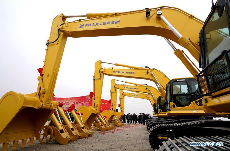 The inter-city railway between Beijing, capital of China, and Xiongan New Area of north China\'s Hebei Province begins to be built in Xiongan New Area on Feb. 28, 2017. China\'s central authorities have approved the 2018-2035 master plan for Xiongan New Area, stressing that its creation is significant to high-quality development and the building of the modern economic system. The plan was approved by the Central Committee of the Communist Party of China (CPC) and the State Council. The master plan is the fundamental guideline for the development, construction and management of the Xiongan New Area and should be strictly implemented, according to the approval released on Wednesday. The plan also lists overall development goals for the new area. By 2035, Xiongan will basically develop into a modern city that is green, intelligent and livable, with relatively strong competitiveness and harmonious human-environment interaction. (Xinhua/Wang Xiao)