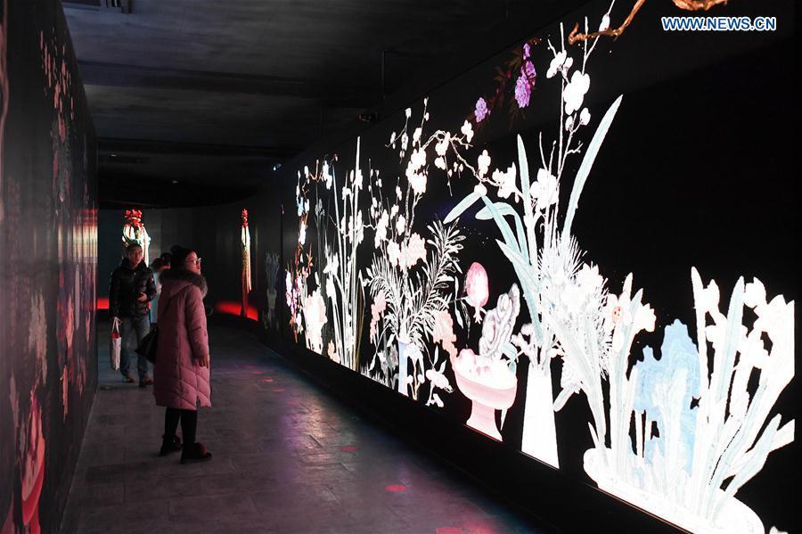Photo taken on Jan. 21, 2019 shows the scene of the digital immersive experience exhibition to be held at the Palace Museum, also known as the Forbidden City, in Beijing, capital of China. As a part of the exhibition of \