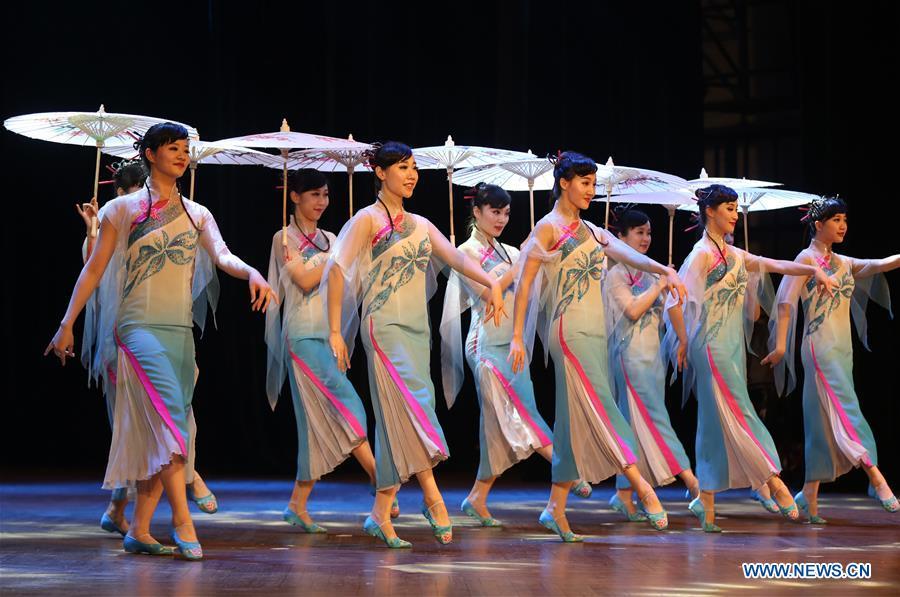 Artists from China perform at the Gala Show of Paukphaw Carnival for Happy Chinese New Year 2019 in Yangon, Myanmar, on Jan. 30, 2019. (Xinhua/U Aung)