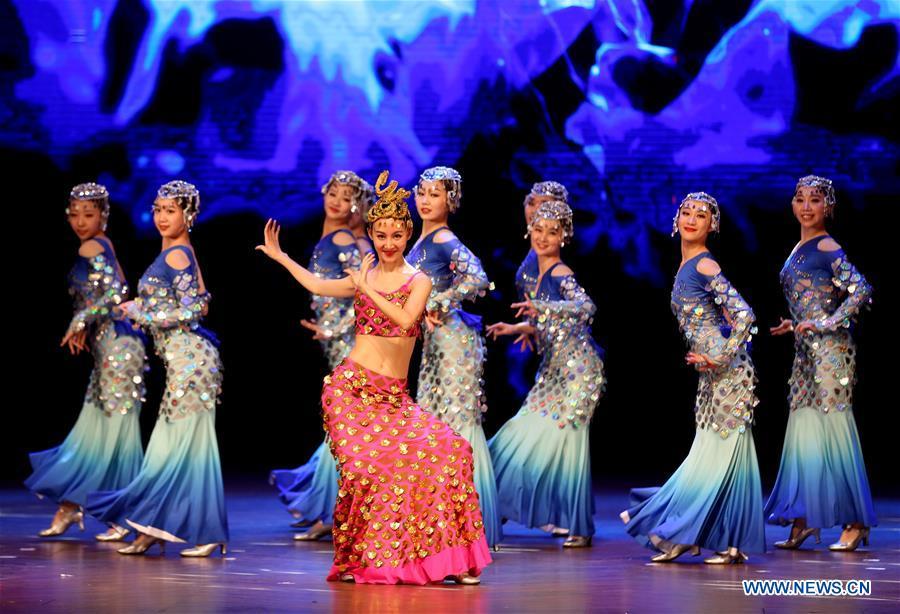 Artists from China perform at the Gala Show of Paukphaw Carnival for Happy Chinese New Year 2019 in Yangon, Myanmar, on Jan. 30, 2019. (Xinhua/U Aung)
