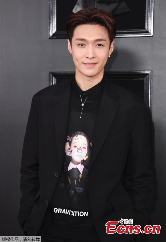 Zhang Yixing, Chinese singer-songwriter, arrives for the 61st Grammy Awards in Los Angeles, California, U.S., Feb. 10, 2019. (Photo/Agencies)