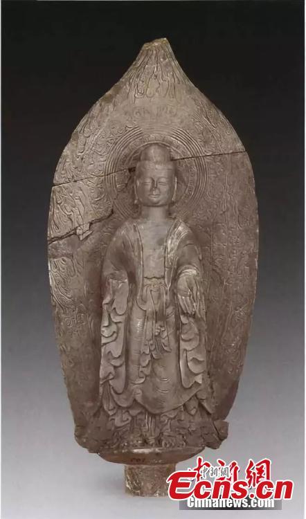 A Buddha statue in Xizhou City, Shanxi Province is seen in this photo provided by the Shanxi Provincial Institute of Archaeology on Feb. 20, 2019. The institute said a total of 34 Buddha statues, made in the period from the Northern Wei Dynasty (386-534) to the Tang Dynasty (1368-1644), have been found during six years of excavation work. Archeologists said the statues were possibly buried during the Tang Dynasty, when there was a crackdown on Buddhism. (Photo provided to China News Service)