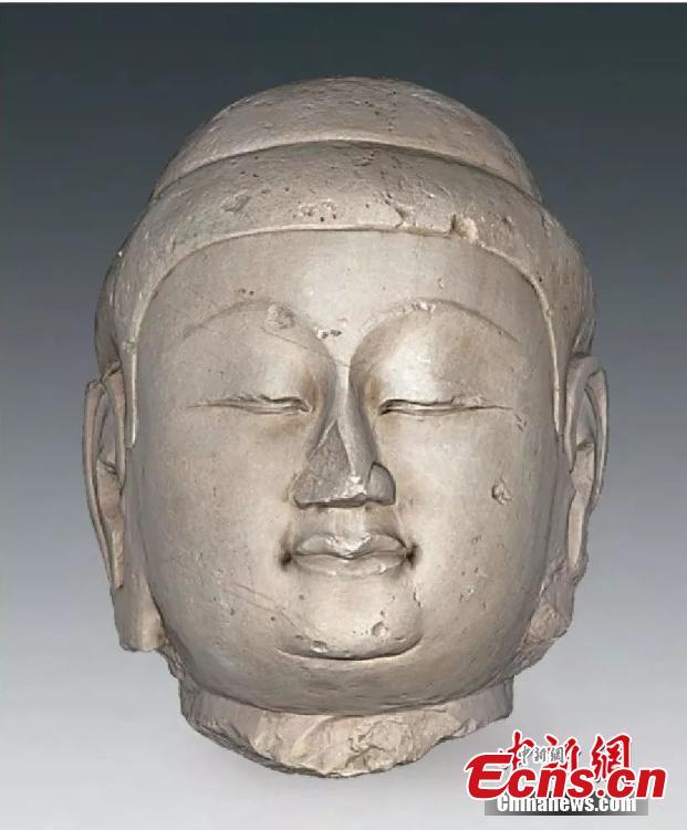 A Buddha statue in Xizhou City, Shanxi Province is seen in this photo provided by the Shanxi Provincial Institute of Archaeology on Feb. 20, 2019. The institute said a total of 34 Buddha statues, made in the period from the Northern Wei Dynasty (386-534) to the Tang Dynasty (1368-1644), have been found during six years of excavation work. Archeologists said the statues were possibly buried during the Tang Dynasty, when there was a crackdown on Buddhism. (Photo provided to China News Service)