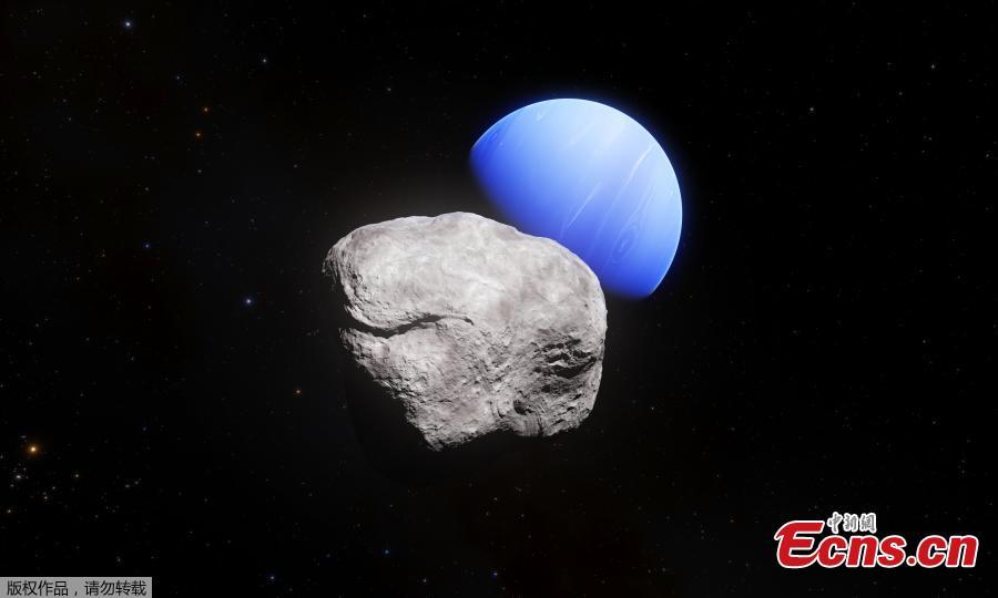 Photo shows the outermost planet of the Solar System, Neptune, and its small moon Hippocamp. Hippocamp was discovered in images taken with the NASA/ESA Hubble Space Telescope. Whilst the images taken with Hubble allowed astronomers to discover the moon and also to measure its diameter, about 34 kilometres, these images do not allow us to see surface structures. (Photo/NASA)