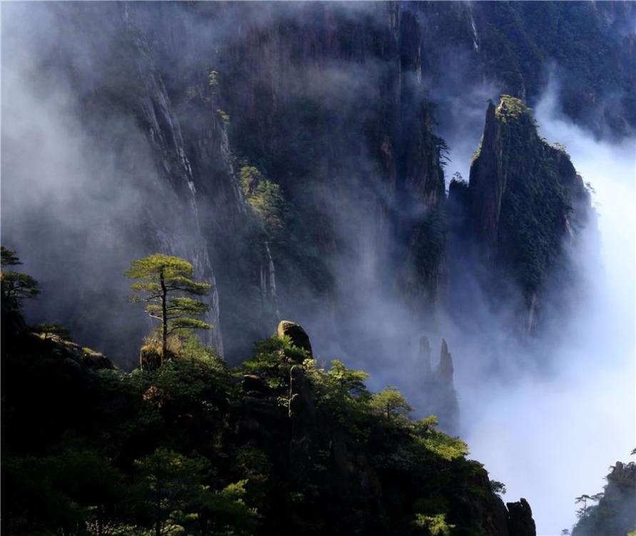 A view of Huangshan Mountain after the snowy weather in East China\'s Anhui Province, Feb. 19, 2019. (Photo/Asianewsphoto)