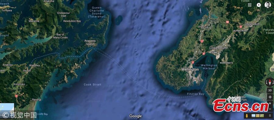 Kiwi freediver William Trubridge has successfully swum the Cook Strait after nine hours in the 22-km journey. The freedive world champion left Wellington on Friday morning to swim to the South Island underwater using a special fin to raise awareness of critically endangered Hector\'s and Māui dolphins. (Photo/VCG)