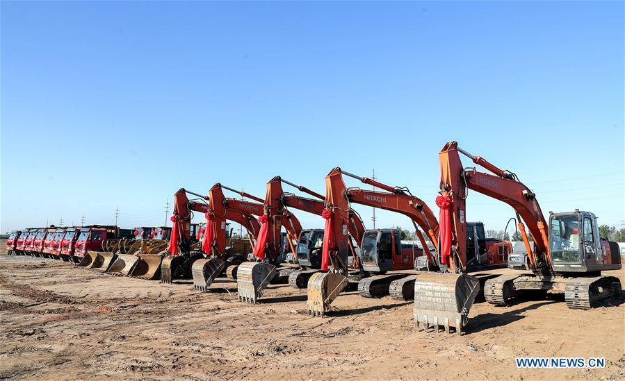 Photo taken on Oct. 11, 2018 shows the construction site of the new BMW Brilliance Tiexi New Plant in Shenyang, northeast China\'s Liaoning Province. (Xinhua)