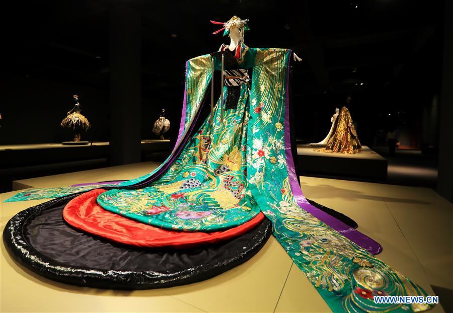 Photo taken on March 7, 2019 shows a creation of Chinese couturier Guo Pei at her \
