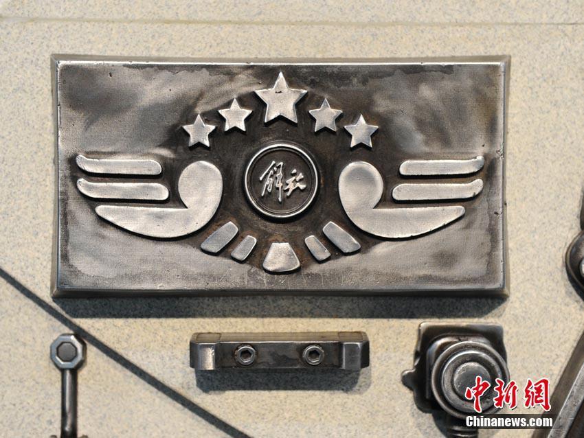 An art installation made from auto parts at a subway station in Changchun City, Northeast China\'s Jilin Province. Known as China\'s \