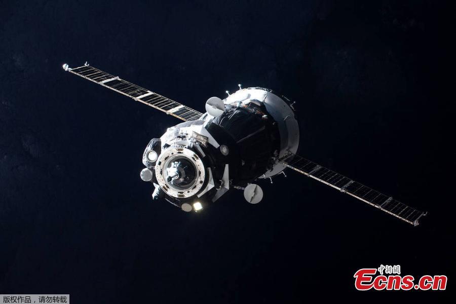 The Soyuz MS-12 spacecraft is pictured docked to the Rassvet module. Cosmonaut Alexey Ovchinin from Roscosmos commanded the Soyuz crew ship flanked by NASA astronauts Nick Hague and Christina Koch during the five-hour, 47-minute trip that began at the Baikonur Cosmodrome in Kazakhstan. (Photo/NASA)