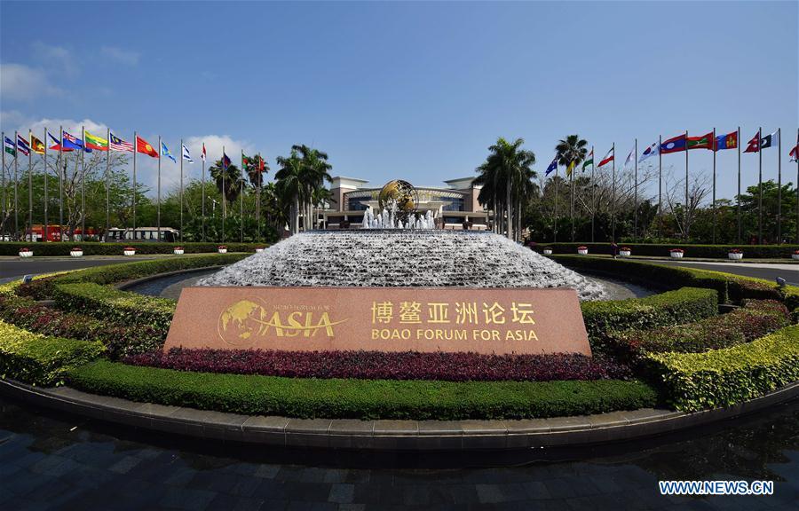 Photo taken on March 20, 2019 shows the International Conference Center in Boao Town of Qionghai City, south China\'s Hainan Province. This year\'s annual conference of the Boao Forum for Asia (BFA), scheduled from March 26 to 29 in Boao, a coastal town in China\'s southern island province of Hainan, will be themed \