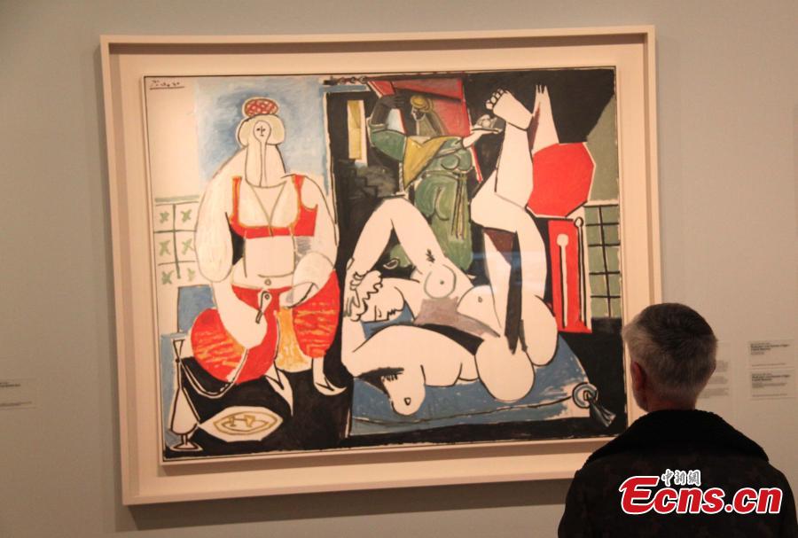 The exhibition Picasso and War opens at the Army Museum in Paris, France, April 3, 2019. The exhibition explores the various ways warfare informed and impacted Picasso\'s creative output throughout his career. (Photo: China News Service/Li Yang)