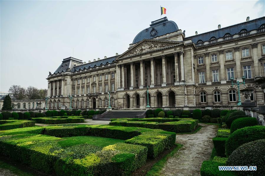 Photo taken on April 5, 2019 shows the Royal Palace of Brussels in Brussels, Belgium. Brussels is the capital and the largest city of Belgium. It also enjoys the reputation of the \