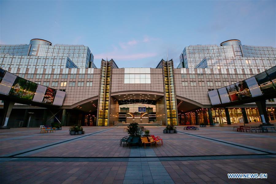 Photo taken on March 31, 2019 shows the European Parliament Building in Brussels, Belgium. Brussels is the capital and the largest city of Belgium. It also enjoys the reputation of the \