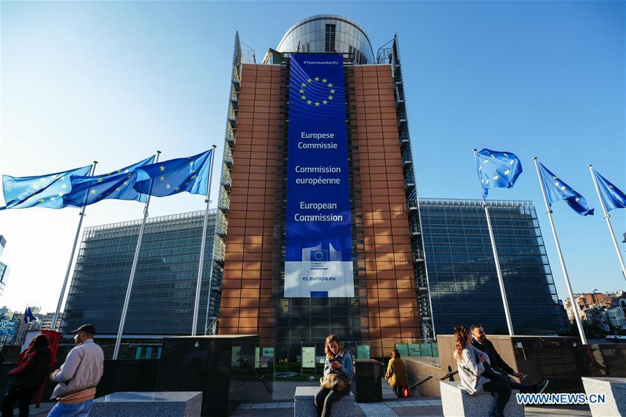Photo taken on March 29, 2019 shows the Berlaymont Building, the European Commission headquarters, in Brussels, Belgium. Brussels is the capital and the largest city of Belgium. It also enjoys the reputation of the \