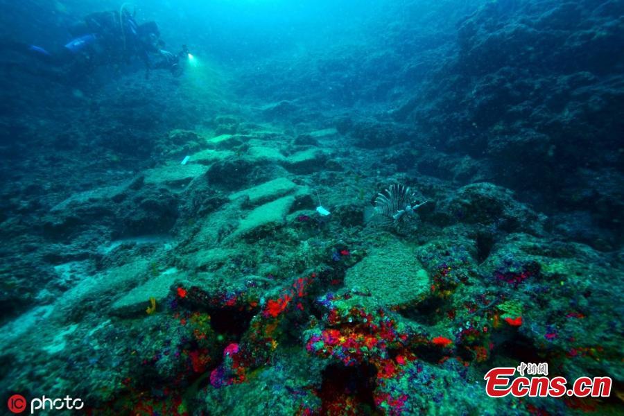 Turkish archaeologists have found a 3,600-year-old shipwreck, which could be the oldest one in the world, off the shores of southern Turkey\'s Antalya province, Anadolu Agency reported Monday, April 8, 2019.The shipwreck, dated back to 1600 B.C. in Bronze Age, was discovered off the coast of the Mediterranean by an underwater research team from Akdeniz University.(Photo/IC)