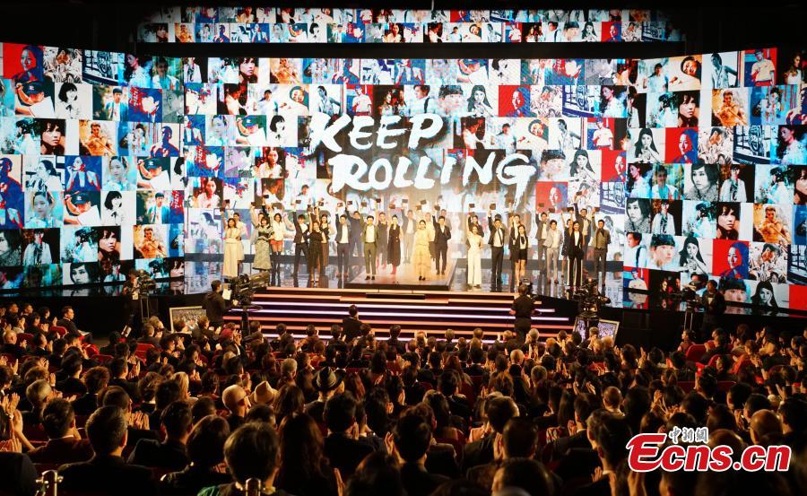 The Hong Kong Film Awards ceremony at the Hong Kong Cultural Centre, April 14, 2019. Crime thriller Project Gutenberg was the night’s biggest winner, bagging seven awards, including best film, after receiving 17 nominations. (Photo: China News Service/Zhang Wei)