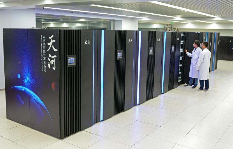 The prototype of the new-generation exascale supercomputer Tianhe-3 has been developed by the National Supercomputer Center in Tianjin. (Photo/Tianjin Municipal Information Office)
