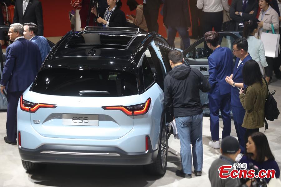 The 2019 Shanghai auto show is underway in Shanghai, April 16, 2019.  The 18th Shanghai International Automobile Industry Exhibition is open to the media on Tuesday and Wednesday, before opening its doors to the public from Thursday until April 25. The exhibition has attracted more than 1,000 exhibitors from 20 countries and regions worldwide, according to organizers. (Photo: China News Service/Zhang Hengwei)