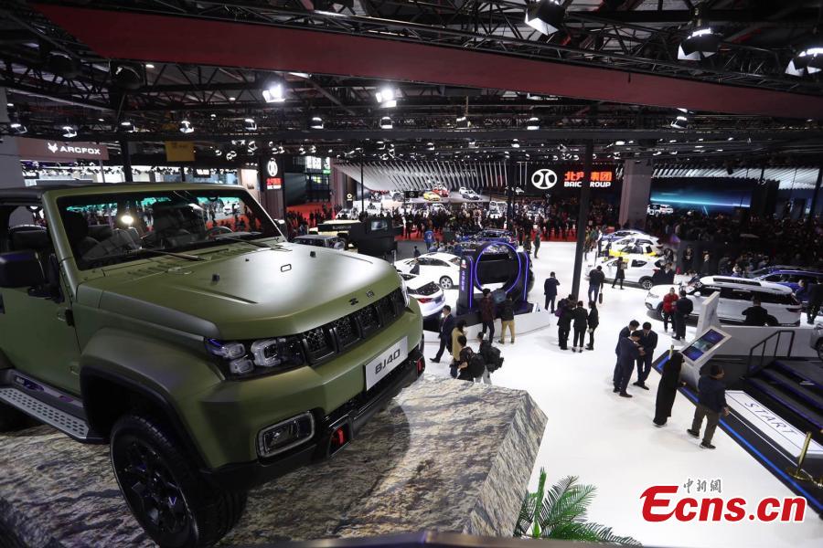 The 2019 Shanghai auto show is underway in Shanghai, April 16, 2019.  The 18th Shanghai International Automobile Industry Exhibition is open to the media on Tuesday and Wednesday, before opening its doors to the public from Thursday until April 25. The exhibition has attracted more than 1,000 exhibitors from 20 countries and regions worldwide, according to organizers. (Photo: China News Service/Zhang Hengwei)