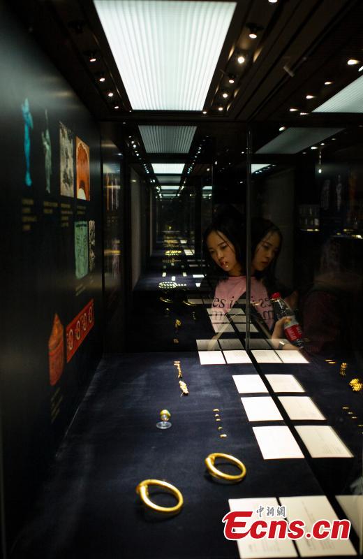 National treasures from Afghanistan during an exhibition at Tsinghua University Art Museum in Beijing, April 18, 2019. The exhibition, titled, \