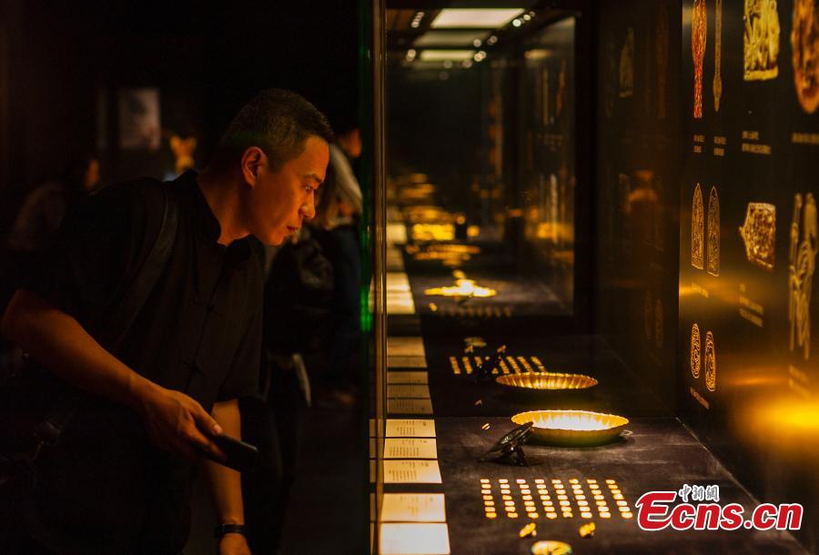 National treasures from Afghanistan during an exhibition at Tsinghua University Art Museum in Beijing, April 18, 2019. The exhibition, titled, \