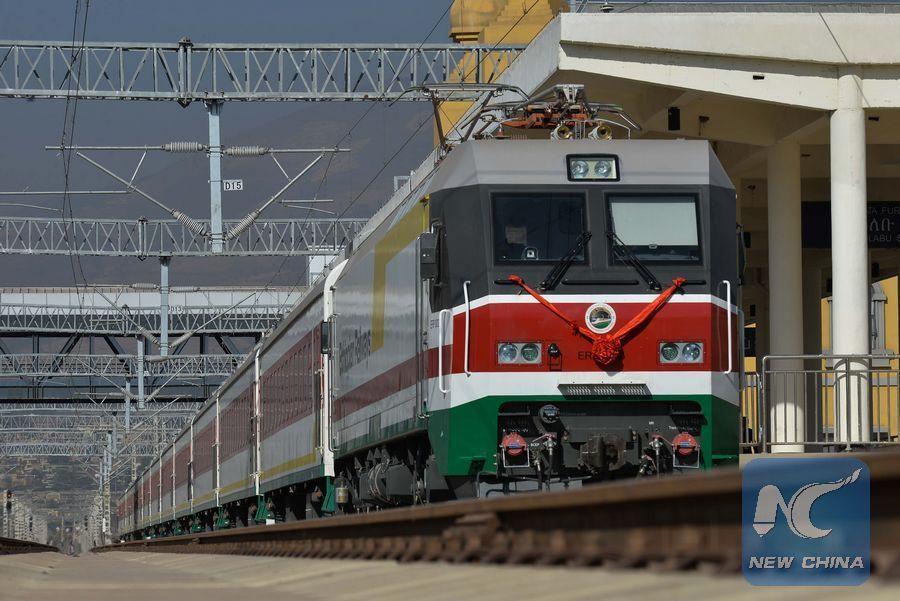 A photo taken on Jan 1, 2018 shows a train at the Lebu station in Addis Ababa, capital of Ethiopia. The Chinese-built 756-kilometer electrified rail project connecting landlocked Ethiopia to Djibouti officially started commercial operations on Jan 1, 2018. (Photo/Xinhua)

Ethiopia-Djibouti Railway

The Ethiopia-Djibouti Railway, the first electrified railway in East Africa with built on Chinese standards and with Chinese equipment, officially commenced commercial operations in January 2018.

With a length of 751.7 kilometers, a design speed of 120 kilometers per hour, 45 stations and total investment of about $4 billion, the railway was jointly constructed by China Railway Group Ltd and China Railway Construction Corp Ltd and is the first with a full industrial chain Chinese enterprises have built overseas.

The railway reduces travel time from the Djibouti port to Addis Ababa to less than 12 hours from the previous three days.
