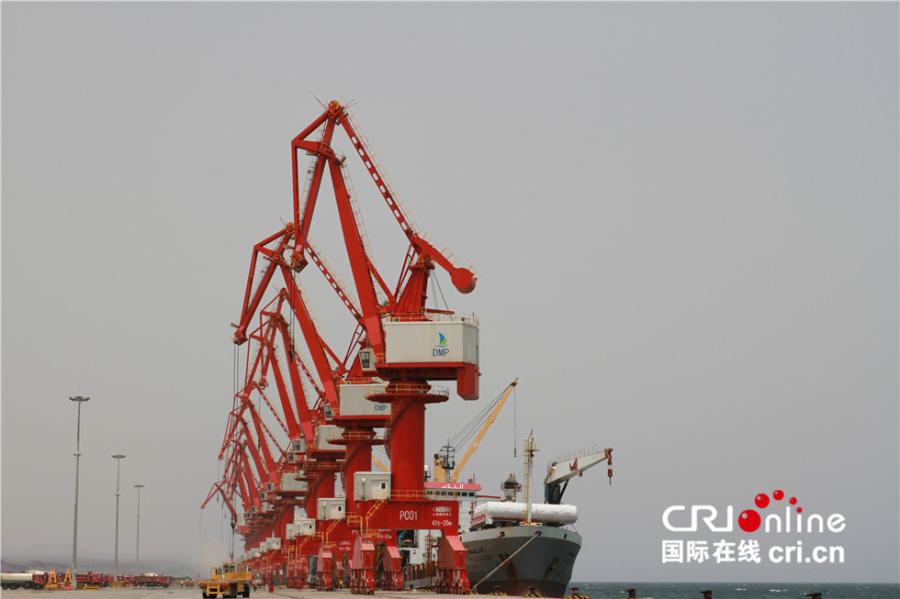 A view of the Doraleh Multi-Purpose Port in Djibouti. (Photo/cri.cn)

Doraleh Multi-Purpose Port, Djibouti
The Doraleh Multi-Purpose Port in Djibouti, constructed by China State Construction Engineering Corp and partially owned and operated by DP World and China Merchants Holdings, opened on May 24, 2017.

The port, with a contract amount of $421.7 million and a designed handling capacity of 7.08 million tons a year, is CSCEC\'s first hydraulic project in Africa. All the port\'s terminals have direct access to the Addis Ababa?Djibouti Railway, which provides landlocked Ethiopia with access to the sea.