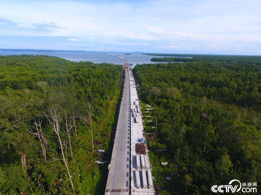An aerial photo of the CC4 contract of the Temburong Bridge under construction. (Photo/cctv.com)

Temburong Bridge, Brunei

The Temburong Bridge, the largest infrastructure project in Brunei\'s history, will become the country\'s longest sea-crossing bridge with a total length of about 30 km. It is scheduled to open to traffic by the end of November 2019.

The CC4 section of the bridge is constructed by China State Construction Engineering Corp. At around 11.6 km of the 11.8 km-long section will be a land viaduct traversing the mangrove swamp of the Labu Forest Reserve, the company has established a set of strict safety and green construction evaluation systems to meet the high demand for environmental protection and cope with unprecedented difficulty in construction.