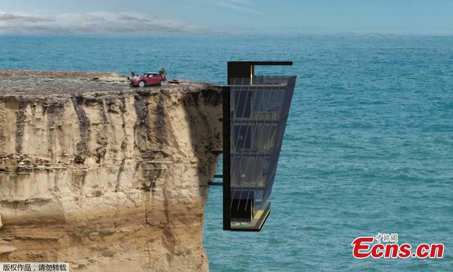 Photo shows the concept house pinned to the side of a cliff with unrivalled views of the Indian Ocean, April 25, 2019. (Photo/Agencies)

Australian prefab architecture specialists Modscape Concept have designed an exciting five story home that clings to a cliff\'s edge. The Cliff House will extend off a vertical rock face and be anchored to the cliff side with support beams. Each floor of the five-storey dwelling will be held together by engineered steel pins
