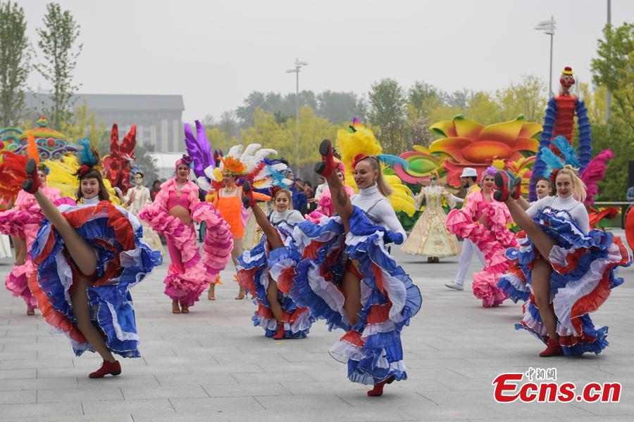 The 2019 Beijing International Horticultural Exhibition opens to the public on April 29, 2019. The expo, to be held from April 29 to Oct. 7, will exhibit flower, fruit and vegetable farming at the foot of the Great Wall in Beijing.(Photo: China News Service/Cui Nan)
