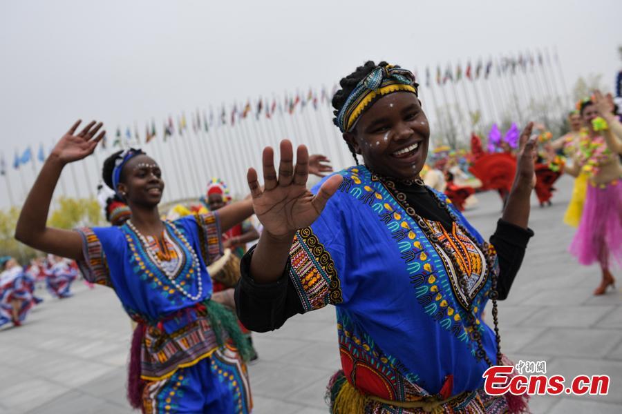 The 2019 Beijing International Horticultural Exhibition opens to the public on April 29, 2019. The expo, to be held from April 29 to Oct. 7, will exhibit flower, fruit and vegetable farming at the foot of the Great Wall in Beijing.(Photo: China News Service/Cui Nan)