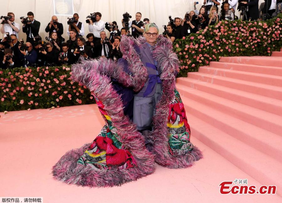 Hamish Bowles arrives for the 2019 Met Gala at the Metropolitan Museum of Art on May 6, 2019, in New York. (Photo/Agencies)