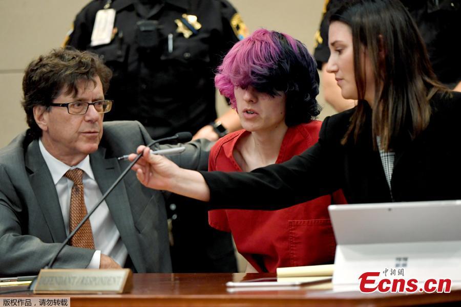Devon Erickson, 18, accused of taking part in a deadly school shooting at the Science, Technology, Engineering and Math (STEM) School in Highlands Ranch, appears at the Douglas County Courthouse where he faces murder and attempted murder charges, in Castle Rock, Colorado, U.S., May 8, 2019. (Photo/Agencies)
