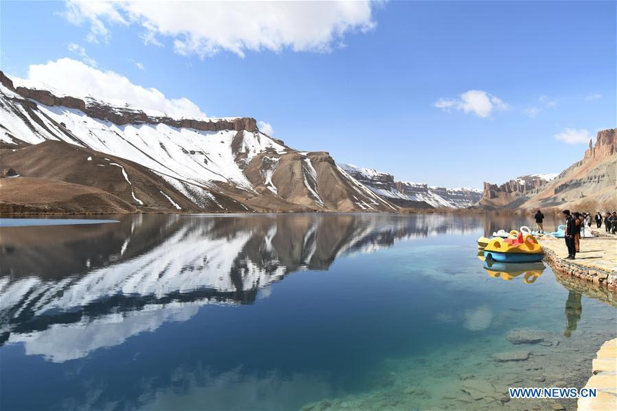 Photo taken on March 27, 2018 shows the Band-e-Amir lake in Bamyan Province, Afghanistan. China will hold the Conference on Dialogue of Asian Civilizations starting from May 15. Under the theme of \
