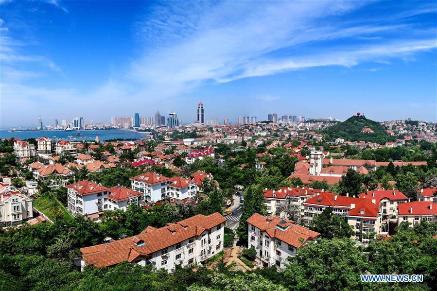 Photo taken on May 24, 2018 shows the scenery of Qingdao City, east China\'s Shandong Province. China will hold the Conference on Dialogue of Asian Civilizations starting from May 15. Under the theme of \