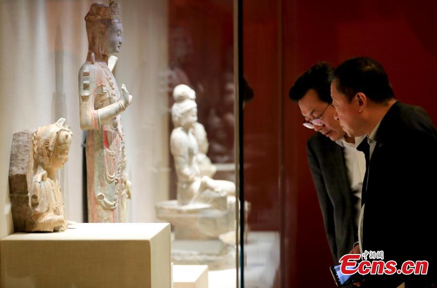 Photo taken on May 13, 2019 shows an exhibition about Asian civilization held at the National Museum of China in Beijing, as part of the Conference on Dialogue of Asian Civilizations (CDAC). The exhibition shows 451 sets of cultural relics from Greece, Egypt, and all 47 countries in Asia. The convening of the CDAC aims at promoting exchanges and mutual learning among civilizations in Asia and the rest of the world, while encouraging these civilizations to achieve common progress. (Photo: China News Service/Du Yang)