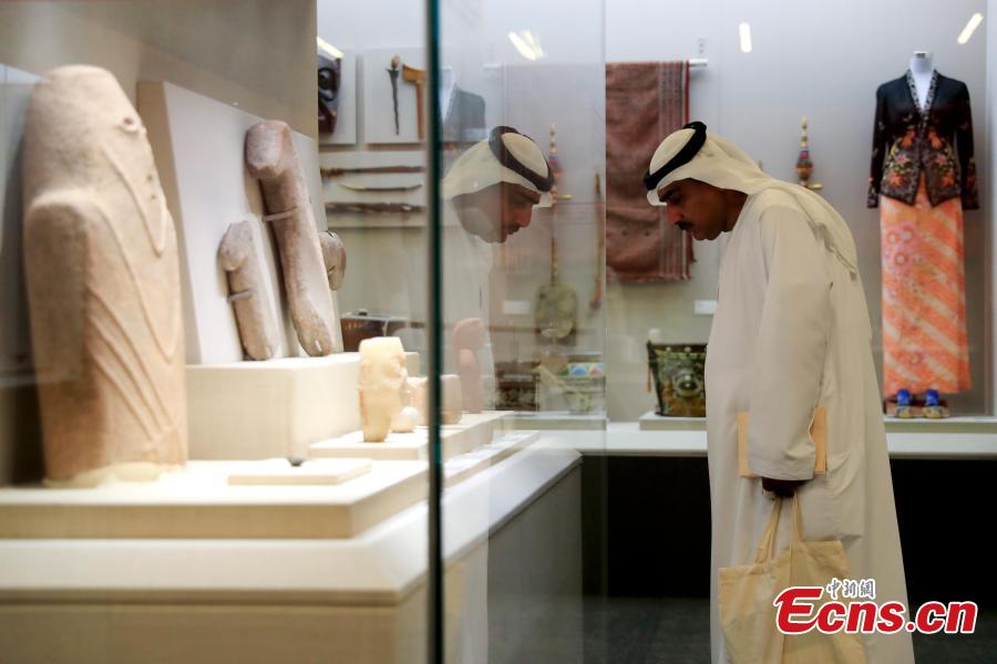 Photo taken on May 13, 2019 shows an exhibition about Asian civilization held at the National Museum of China in Beijing, as part of the Conference on Dialogue of Asian Civilizations (CDAC). The exhibition shows 451 sets of cultural relics from Greece, Egypt, and all 47 countries in Asia. The convening of the CDAC aims at promoting exchanges and mutual learning among civilizations in Asia and the rest of the world, while encouraging these civilizations to achieve common progress. (Photo: China News Service/Du Yang)