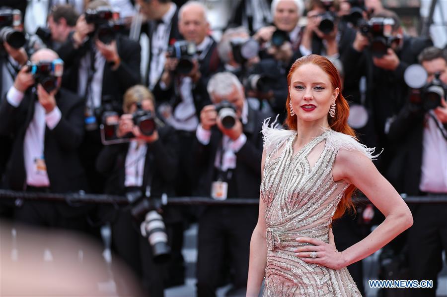 Model and actress Barbara Meier attends the opening gala during the 72nd Cannes Film Festival at Palais des Festivals in Cannes, France, on May 14, 2019. The 72nd Cannes Film Festival is held here from May 14 to 25. (Xinhua/Zhang Cheng)