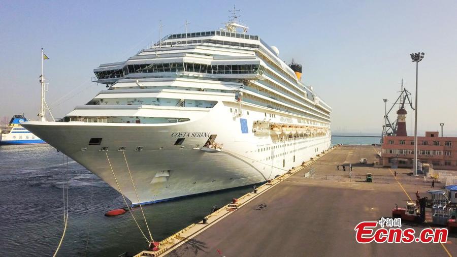 Costa Serena, a Concordia-class cruise ship of the Italian cruise line Costa Crociere, departs from a port in Dalian City, Northeast China’s Liaoning Province, May 14, 2019, kicking off a five-day-six-night trip to Japan. The Dalian Port International Cruise Liner Center opened in 2016 with aims build it into a cruise hub in northeastern Asia. Costa Serena is the biggest cruise boat the center has handled. (Photo: China News Service/Zhao Guanghui)