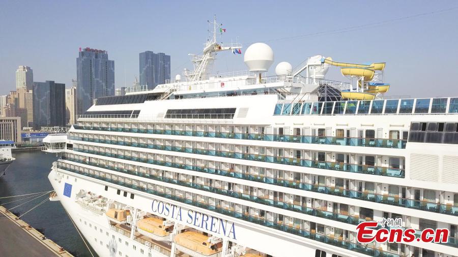 Costa Serena, a Concordia-class cruise ship of the Italian cruise line Costa Crociere, departs from a port in Dalian City, Northeast China’s Liaoning Province, May 14, 2019, kicking off a five-day-six-night trip to Japan. The Dalian Port International Cruise Liner Center opened in 2016 with aims build it into a cruise hub in northeastern Asia. Costa Serena is the biggest cruise boat the center has handled. (Photo: China News Service/Zhao Guanghui)