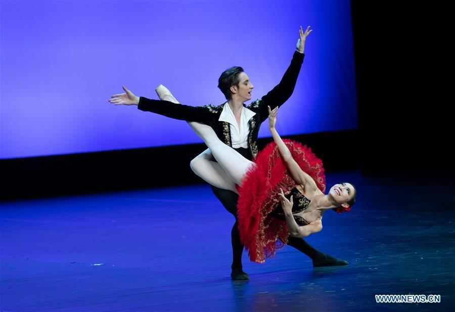Dancers from a ballet company of the Republic of Korea perform during the \