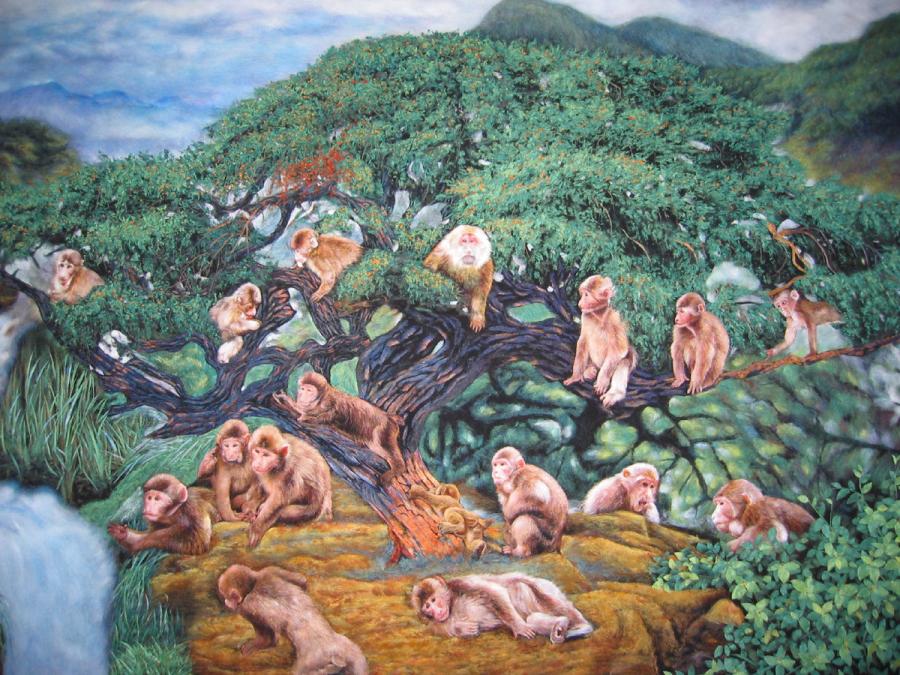 A painting using cotton by Yuan Hongbin. (Photo/Xinhua)

It takes Yuan up to a year to complete a cotton painting.

\
