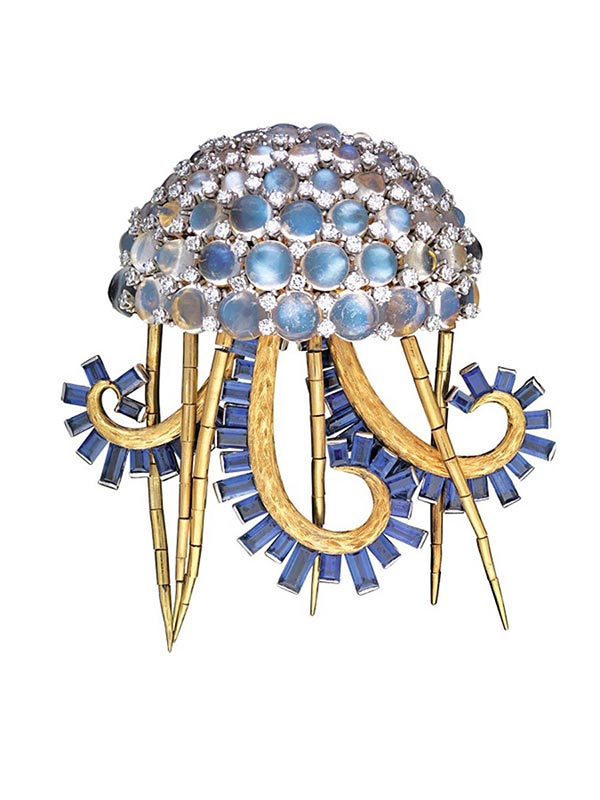 A jewelry design exhibition to open at the National Museum of China on May 30, will show 123 ornamental pieces by French jewelry designer Jean Schlumberger. (Photo provided to China Daily)
French jewelry designer Jean Schlumberger (1907-87) left a legacy of creative work showing the wit, curiosity and imagination he used to present the wonders of nature through gemstones. His designs helped shape the fashion of the 20th century and enrich the collection at the Virginia Museum of Fine Arts.

A jewelry design exhibition, to open at the National Museum of China on May 30, will show 123 ornamental pieces by Schlumberger, on loan from the Richmond-based museum — which boasts a larger and more comprehensive collection of Schlumberger\'s works than any other institution in the world.

The museum will also include several ancient Chinese jewelries from its collection in the exhibition, which runs through Sept 1, to enrich the audience\'s understanding of aesthetic similarities and differences between East and West.