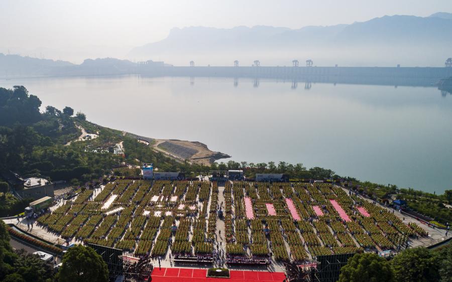 The event is held in the Cultural Tourist Area of Qu Yuan\'s hometown, Zigui county, June 3, 2019. (Photo Provided to chinadaily.com.cn)